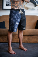 Boardshort cross pour homme, vue de face, maillot de bain court à motif