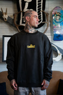 Pull col rond Crew neck surf club bleu à motif surf club brodé